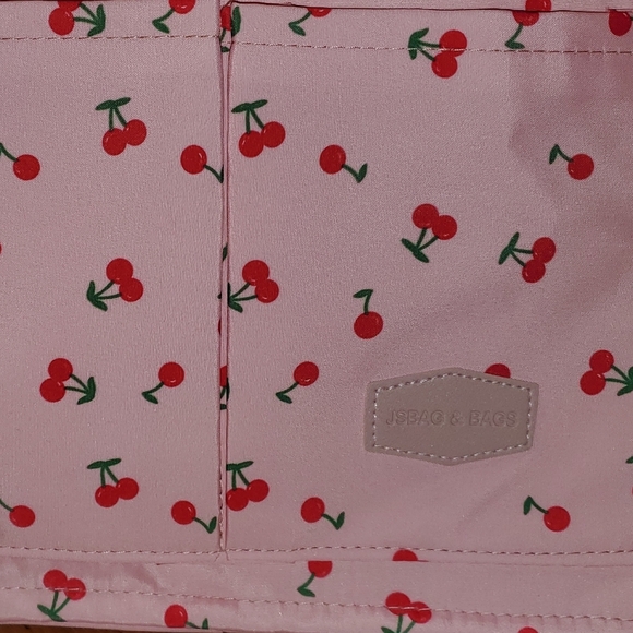 Nylon Tote with Cherries in Pink - Picture 8 of 8